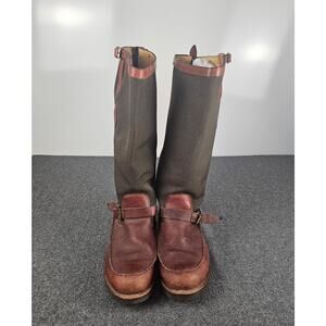 Chippewa Cutter Snake Boots mens 14D leather vipercloth back zip clousure